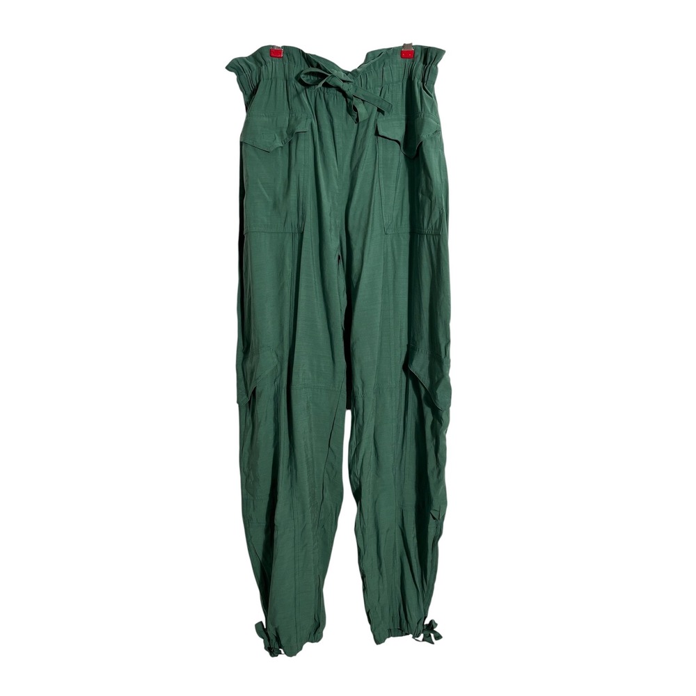 GANNI Paperbag Waist Cargo Pants Tie Cuff - Picture 4 of 16